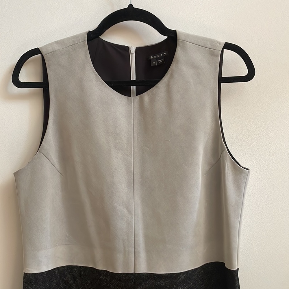 Theory Colorblock Pattern Long/Maxi Sleeveless Dr… - image 3